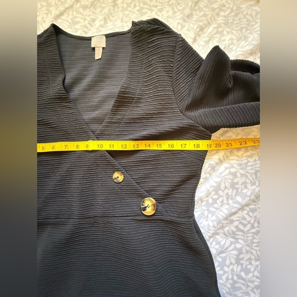 ASOS Black Puff Sleeve Sheath Mini Dress size10 - Picture 3 of 5